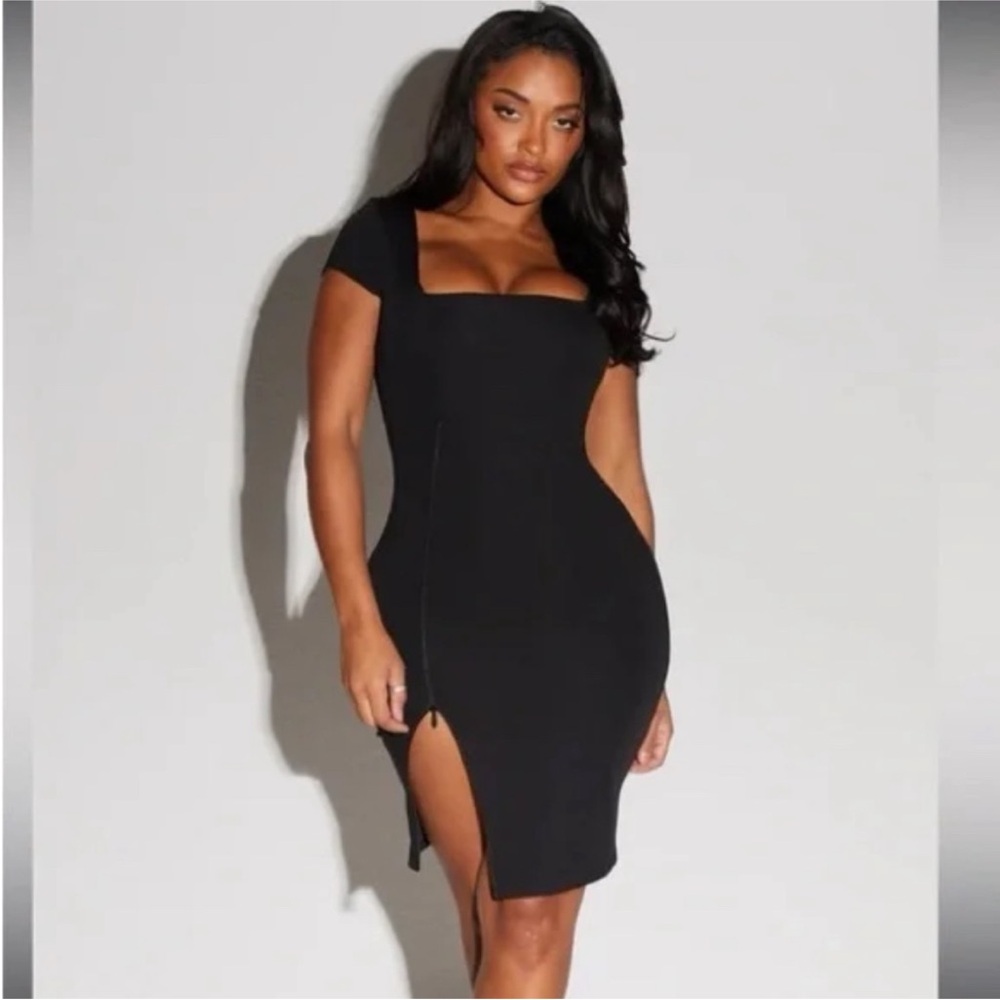 TA3 Sculpting Ponte Squarey Dress size Large regular long length sexy slimming
